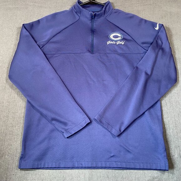 Nike Dri-Fit Girls Golf Quarter-Zip Pullover Sweater M Blue Womens size Medium - Picture 1 of 10